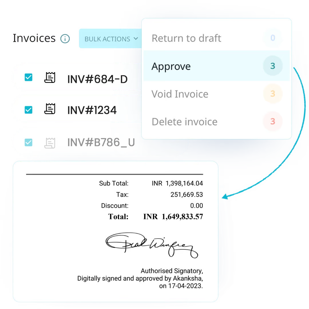 invoice approval in automated billing system