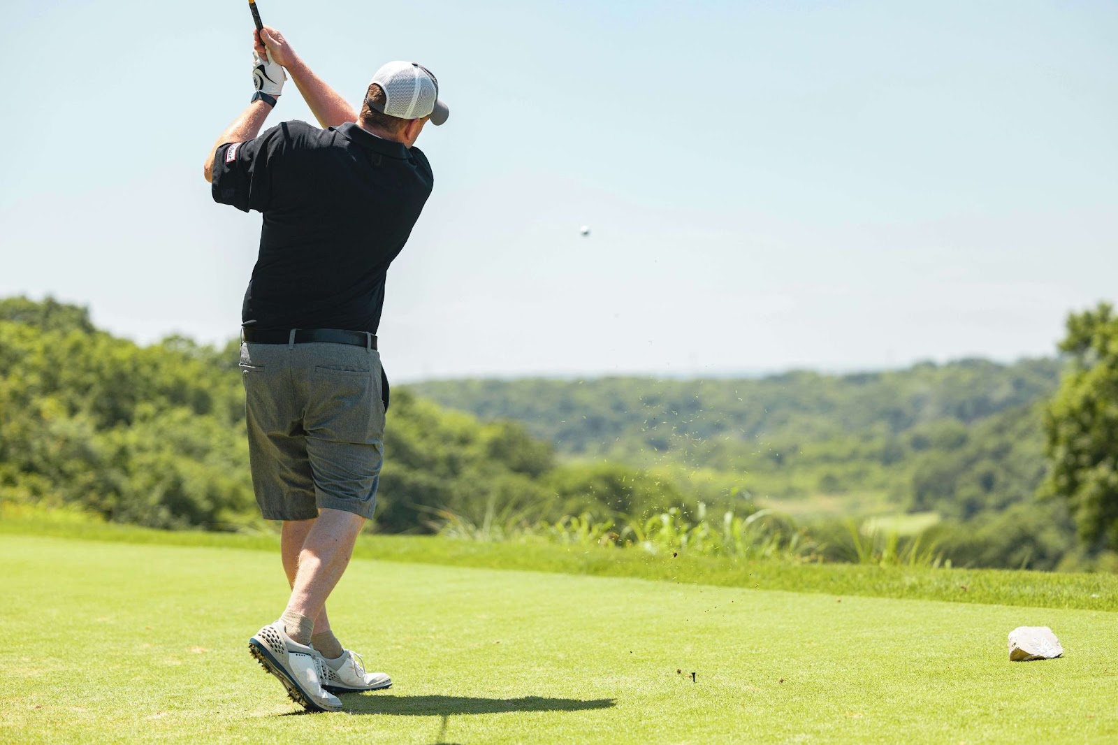 golfer wearing shorts