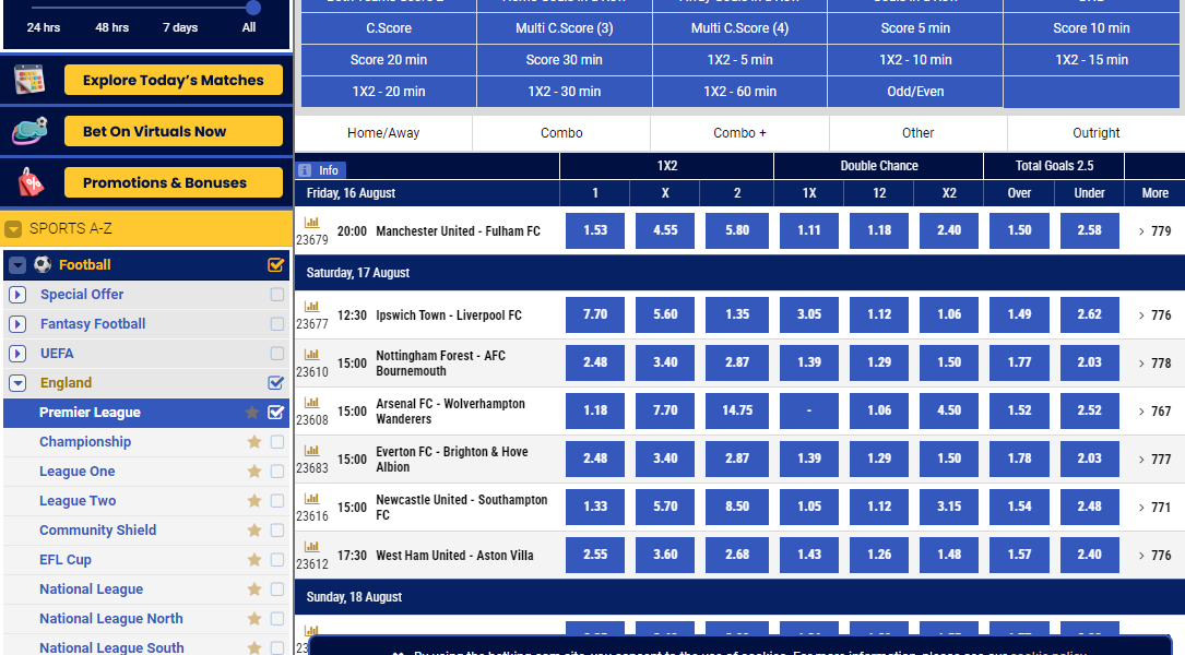 BetKing Premier League Betting