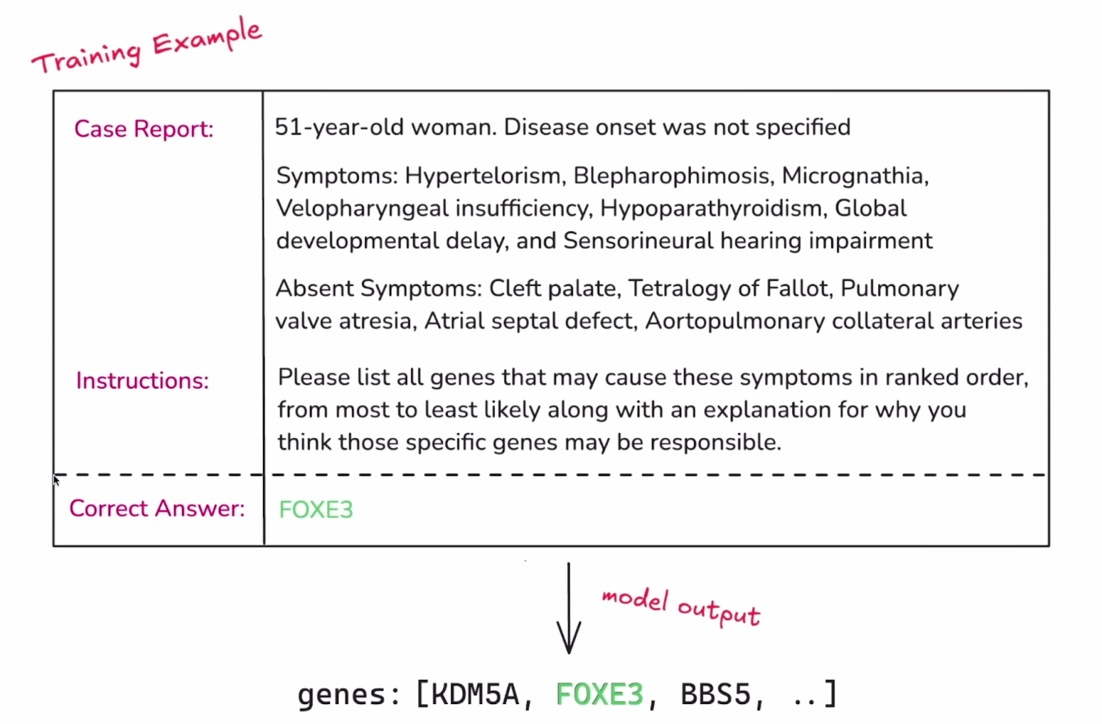 Example of a single instance of the dataset