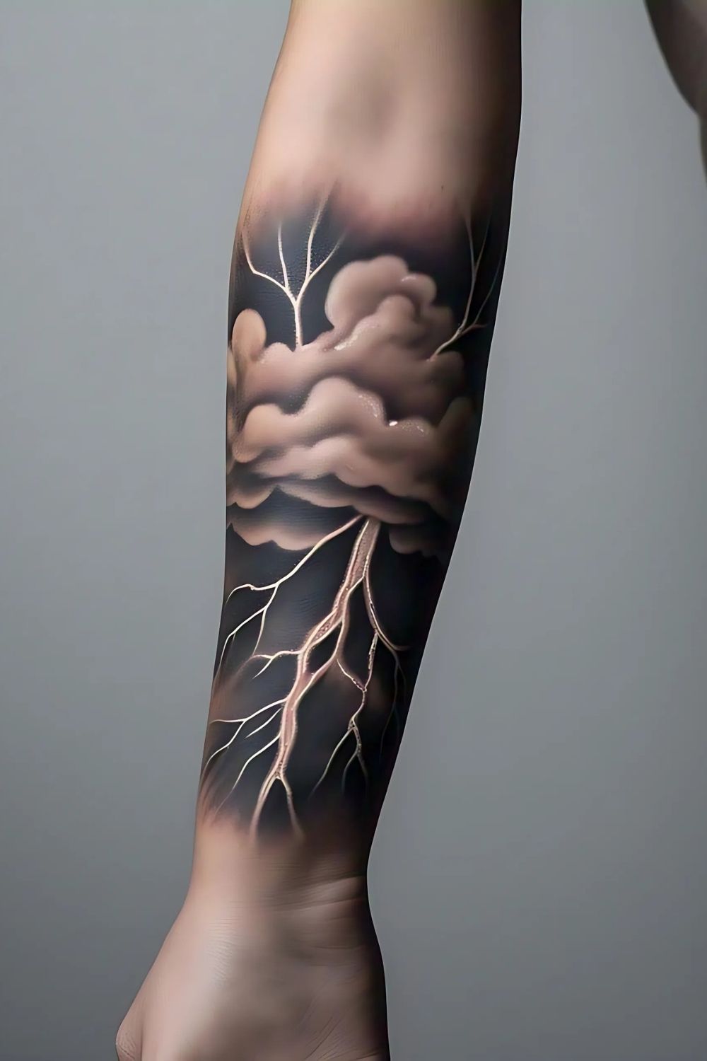 Cloud with Lightning Bolt Forearm