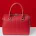 RED LEATHER SIMPLE DESIGN WOMEN HANDBAG