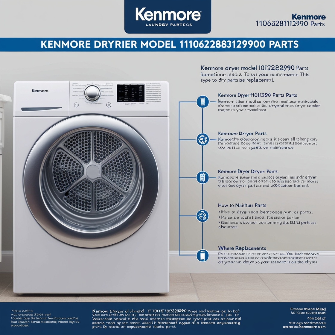 Kenmore dryer model 11062812990 parts
