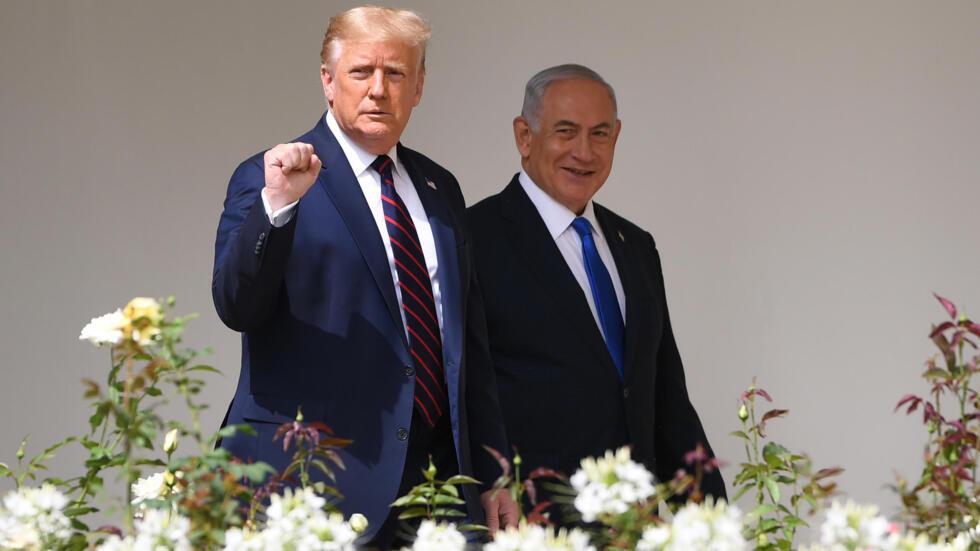 Ảnh tư liệu : Tổng thống Mỹ Donald Trump (T) và thủ tướng Israel Benjamin Netanyahu trong khuôn viên Nhà Trắng, Washington, Hoa Kỳ, ngày 15/09/2020.