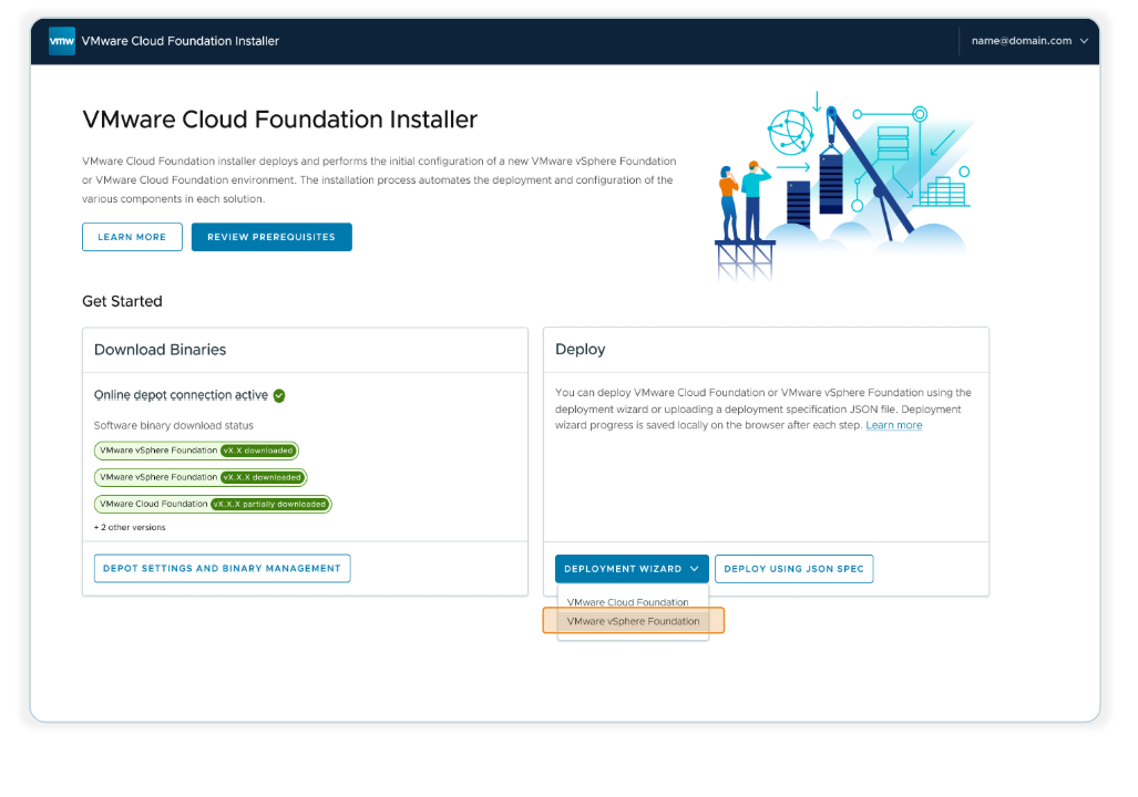 VMware vSphere Foundation  -VMware Cloud Foundation Installer 
