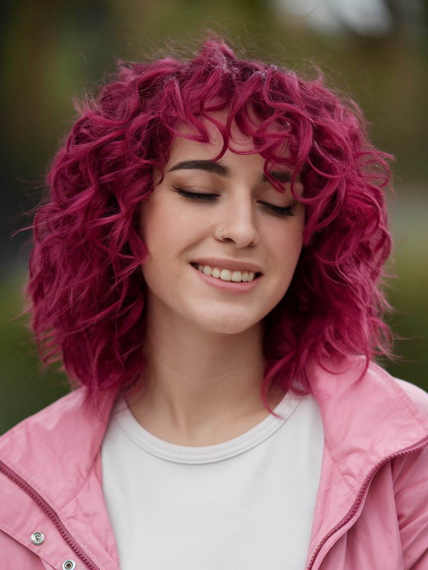 21. Magenta Pink Curls