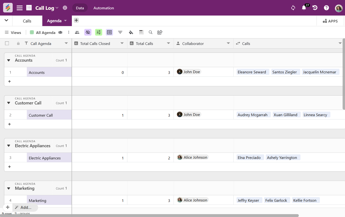 Step 3: Customize your call log Template