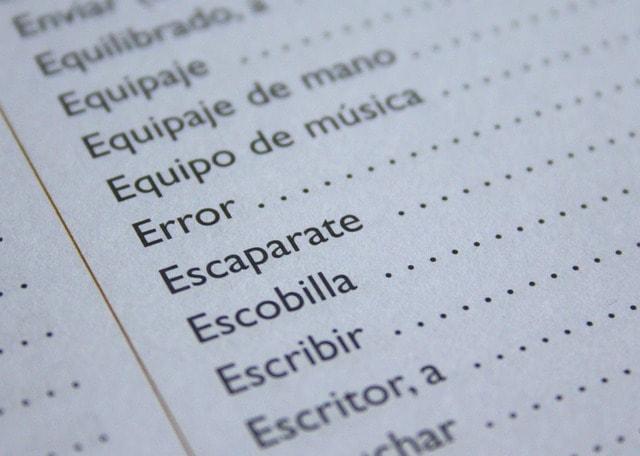 spanish, language, error