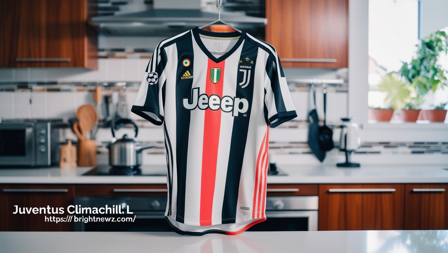 Men's Size L Juventus Climachill 2018 Jersey