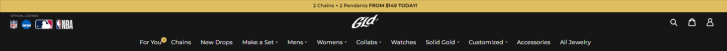 Image of GLD's header on its website.