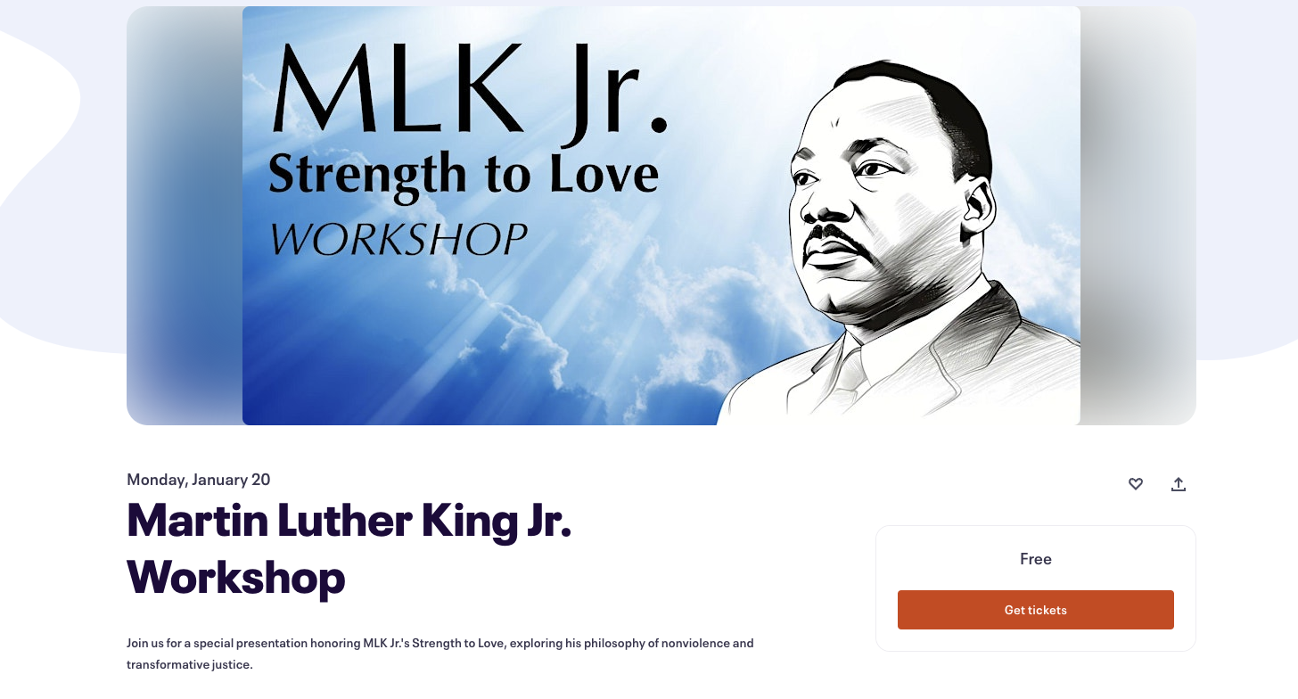 mlk day workshop event idea