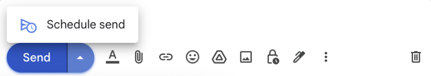 Scheduling emails in Gmail
