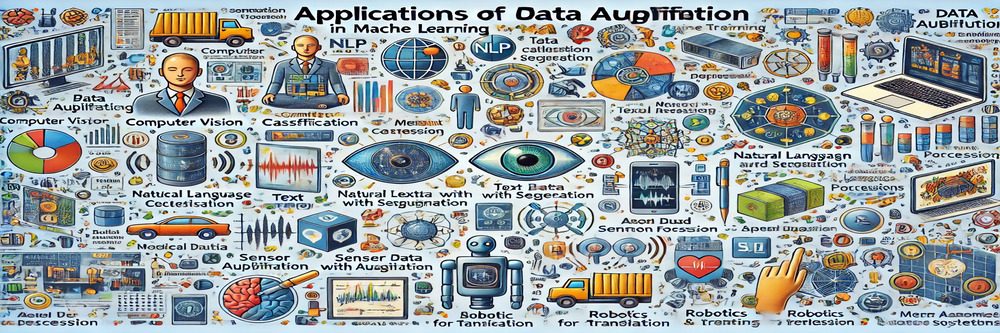 Applications of data augmentation in ML across domains. 