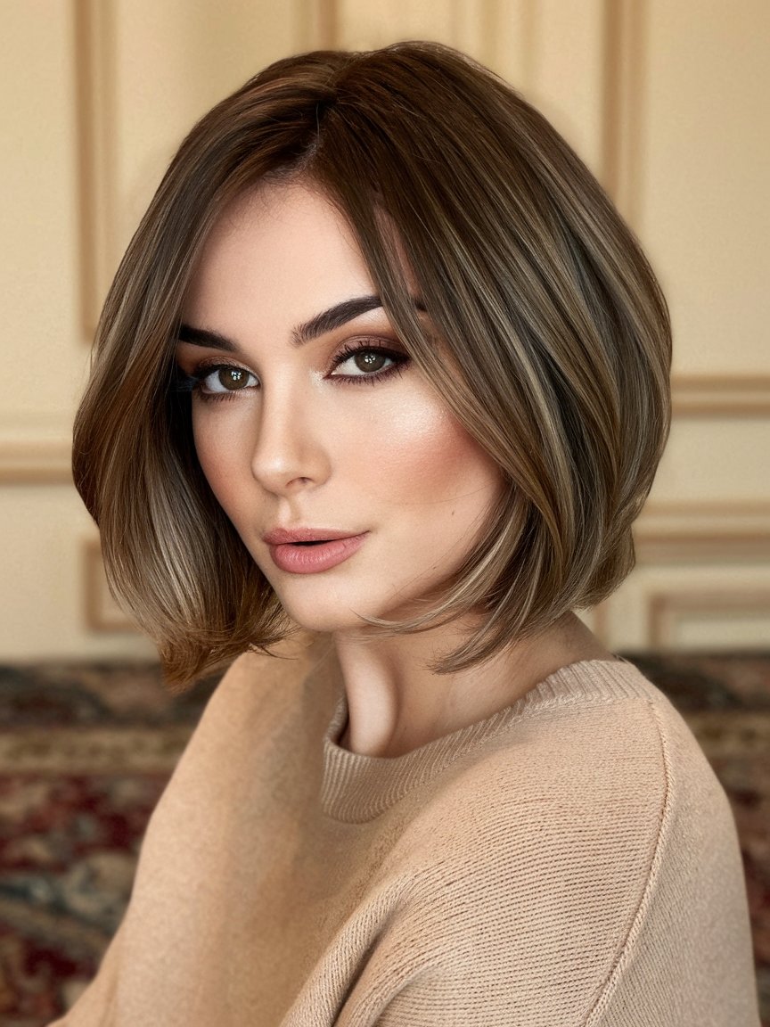 46. Short Layered Bob