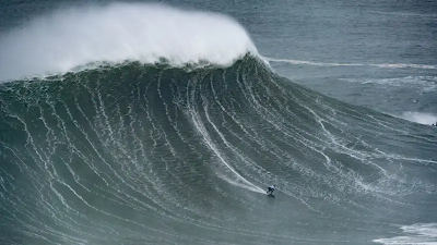 A Praia do Norte, em Nazaré, tem uma das maiores e mais perigosas ondas do mundo (Foto: WSL)