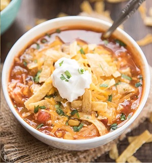 Slow Cooker Chicken Enchilada Soup