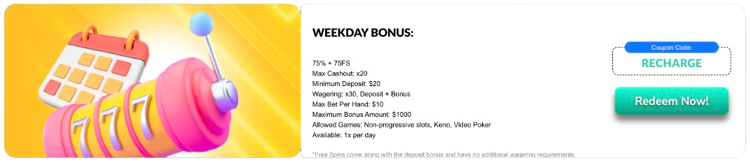 Mr. O Casino Weekday Bonus