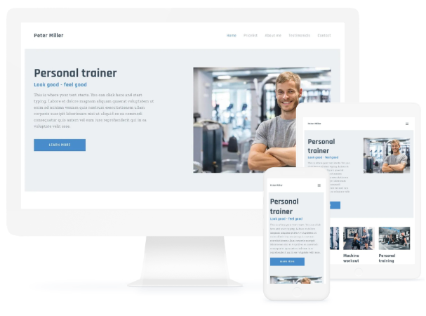 Personal trainer Website Template