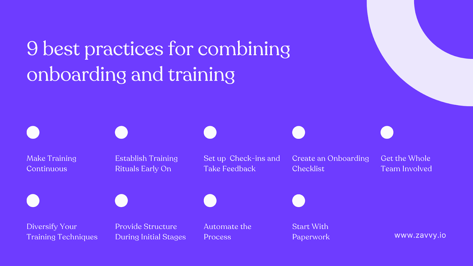 Onboarding and training best practices