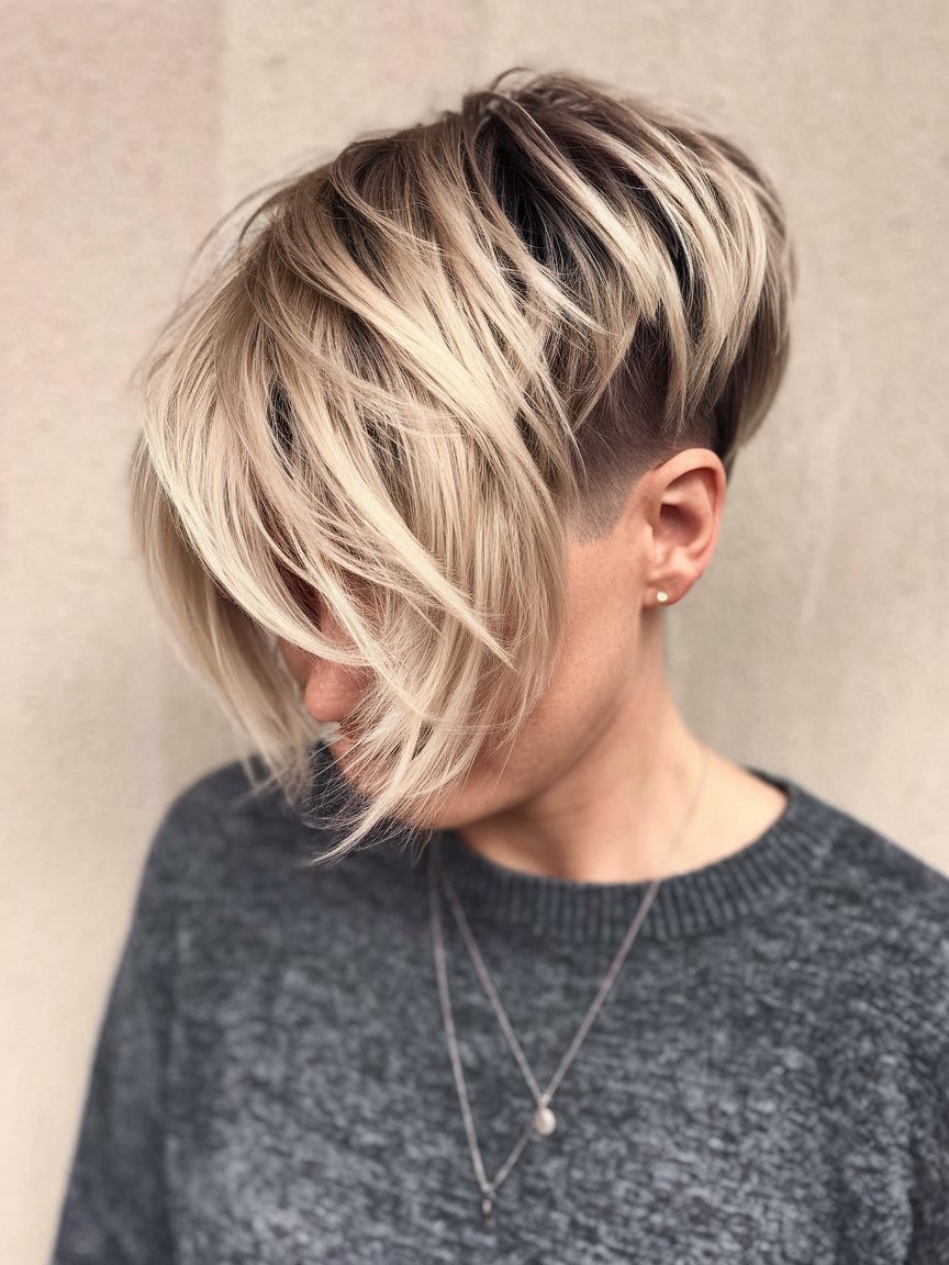 73. Short Choppy Bob with Undercut