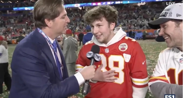 Jack Sullivan Rudd at the Super Bowl