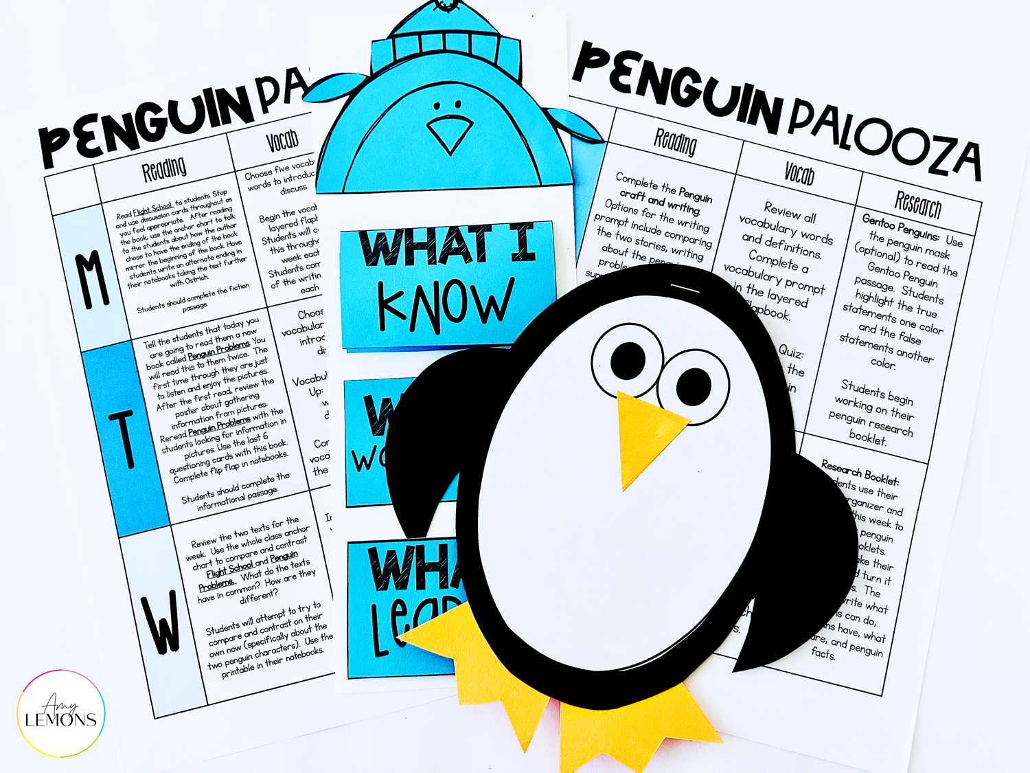 penguin research lesson plans and penguin craft