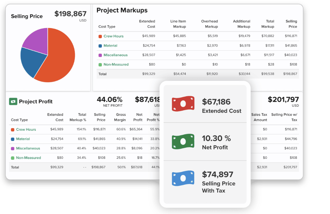 STACK screenshot of electrical contractor software