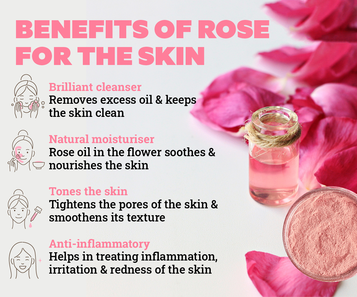 Skincare with rose