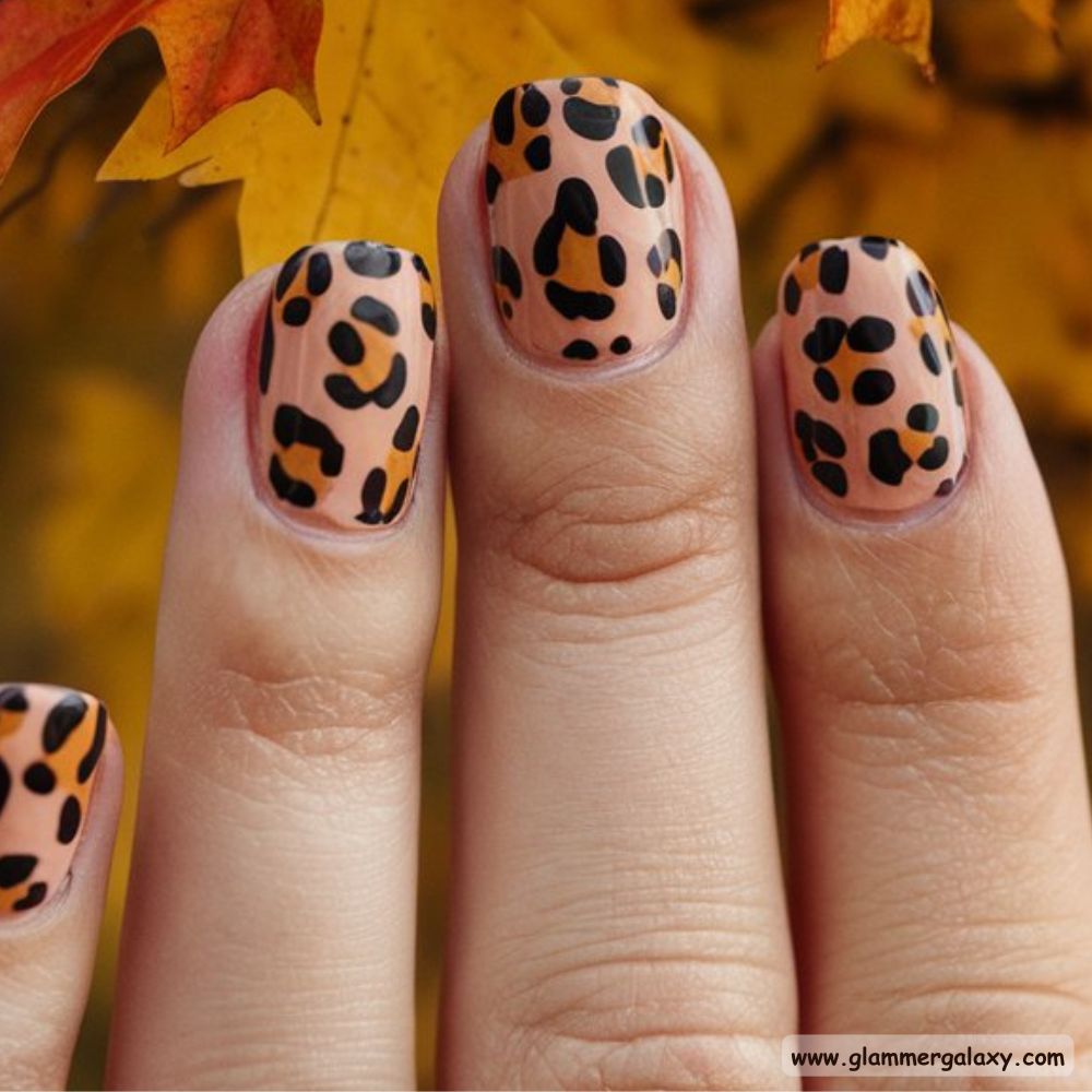 Classy Fall Nails having Stylish Leopard Print