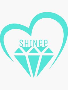 This contains an image of the shinee logo is shown in blue and has two diamonds on top of it