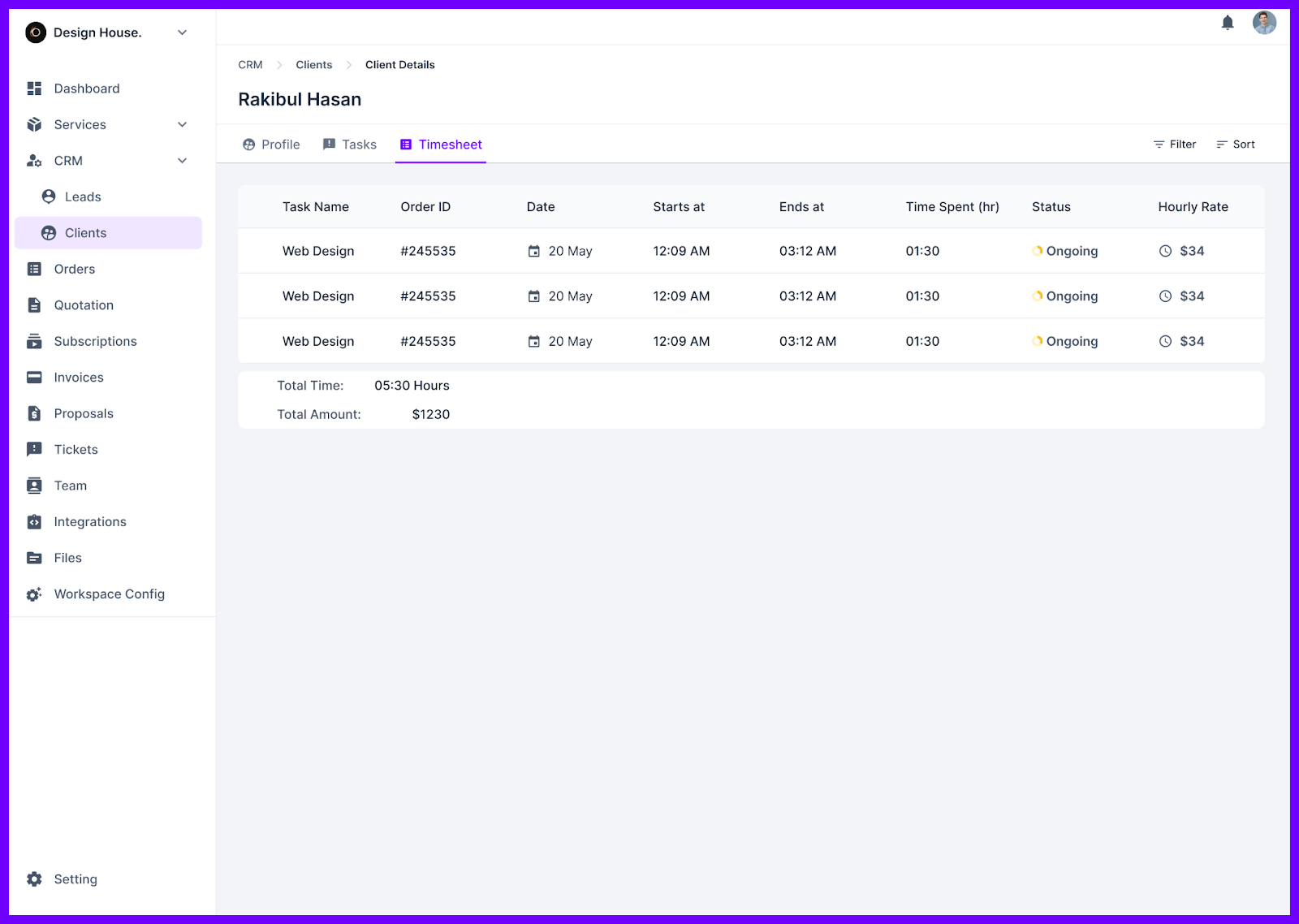 Agency Handy Billable Hours