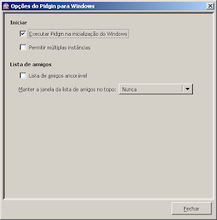 Configuracao Pidgin