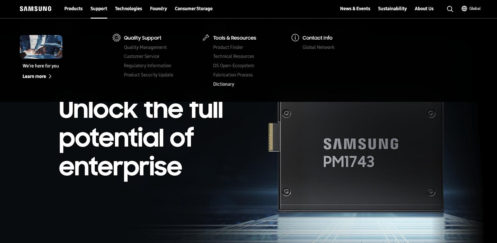 Screenshot of Samsung PM1743 - Best overall enterprise SSD.