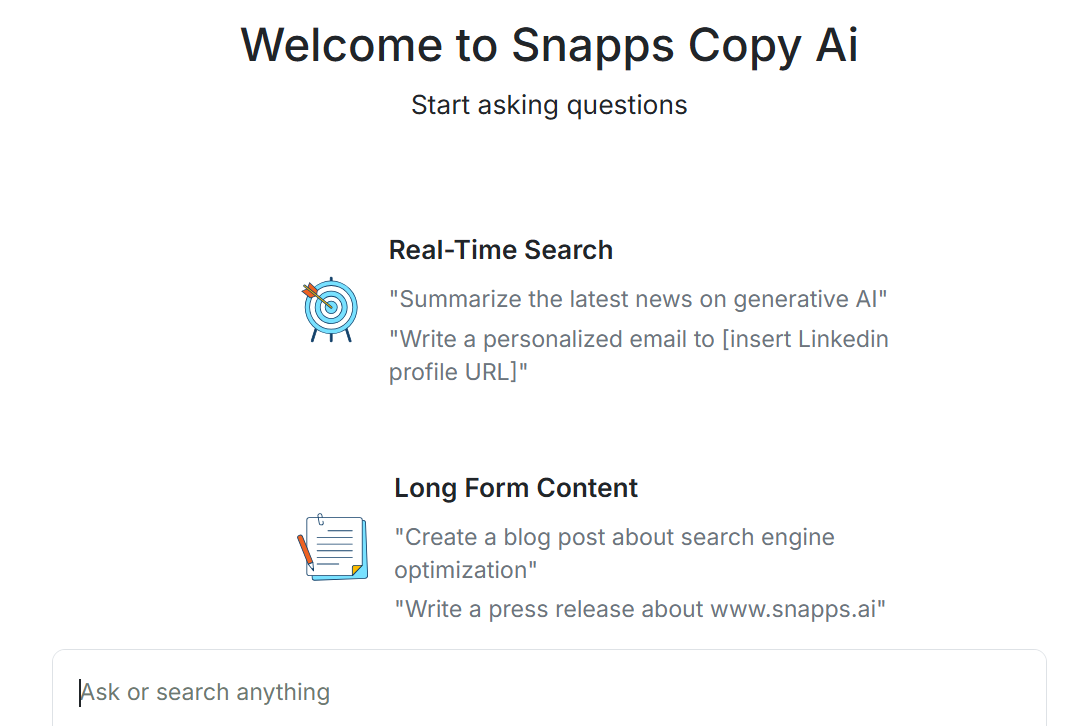 Snapps.ai AI-copywriting tool