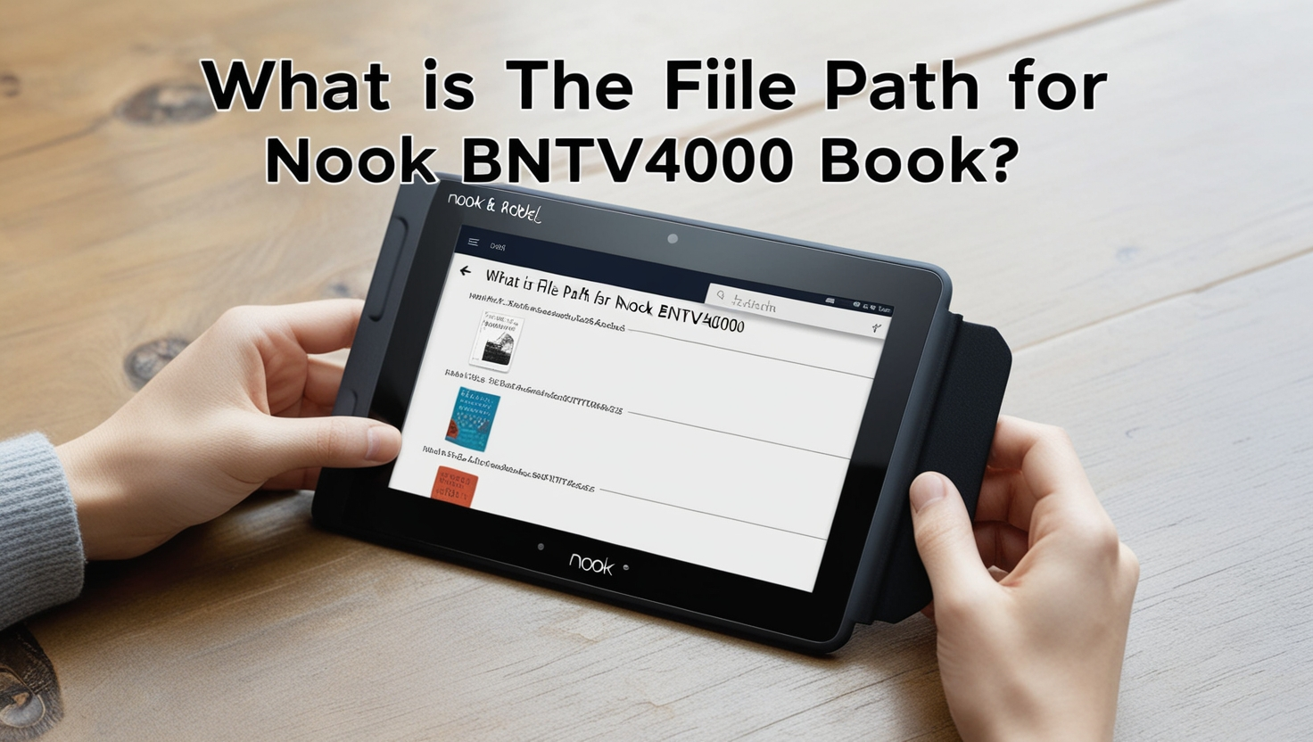  Understanding what is the file path for NOOK BNTV4000 books