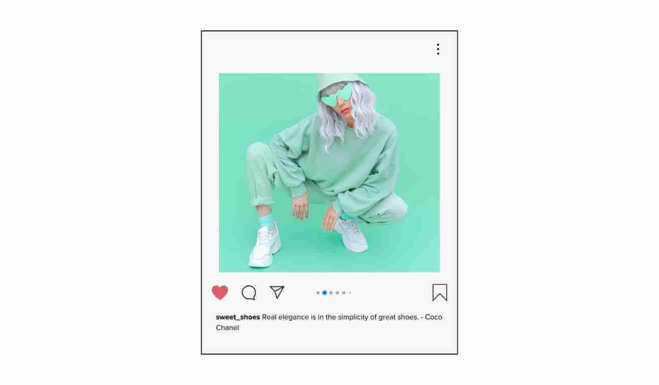 Shoes quotes for Instagram: squatting lady in green outfit and white shoes