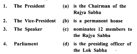 ICSE Solutions for Class 8 History and Civics - The Union Legislature 3