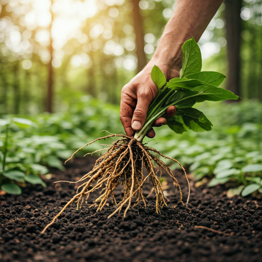 Harvesting Black Cohosh Roots