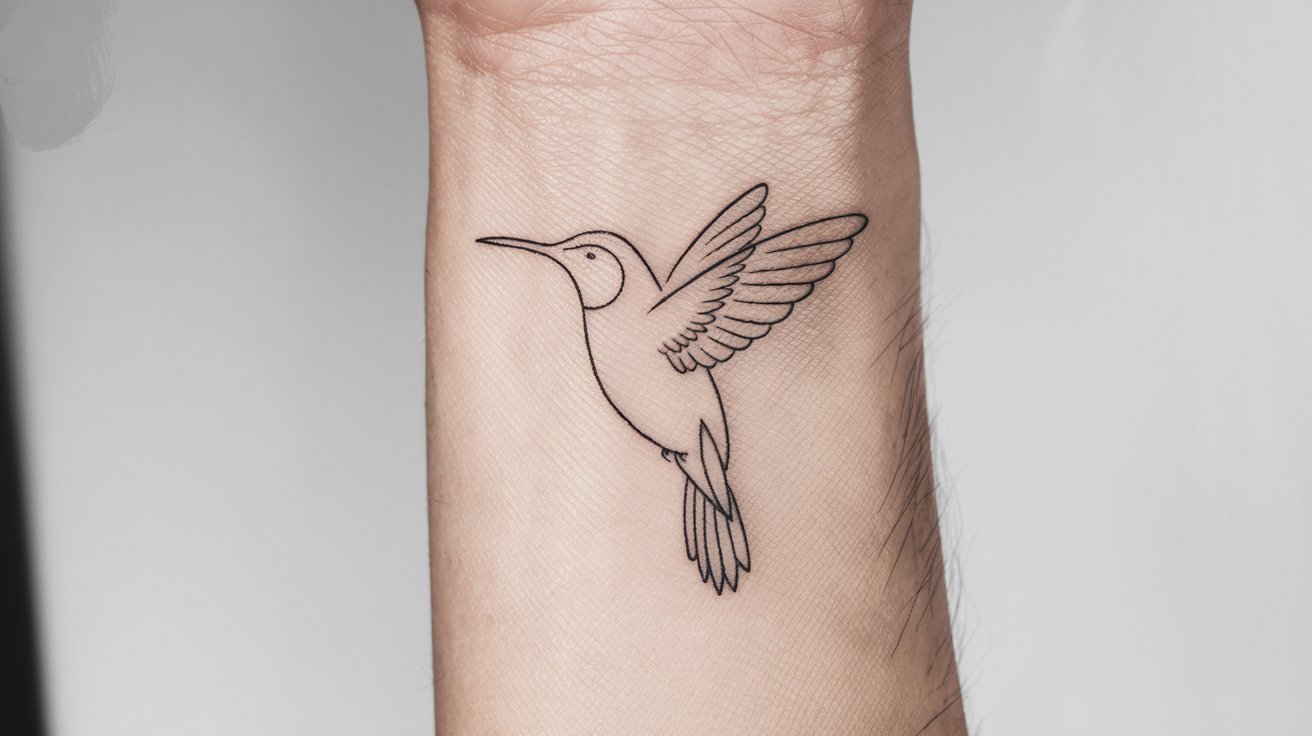 Minimalist Hummingbird Tattoos