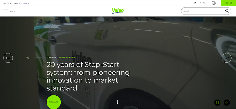 Showcase Valeo radiator website 