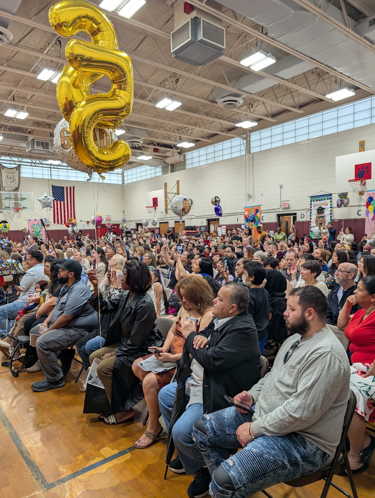 Hart community celebrating fifth graders