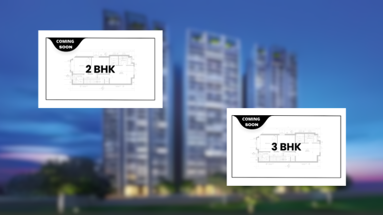 Lodha Bhandup floor plan and floor configuration of 2 and 3 BHK apartments.