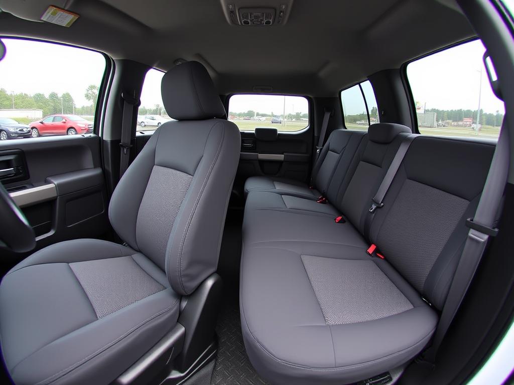 Truck with custom seat covers installed showing interior protection