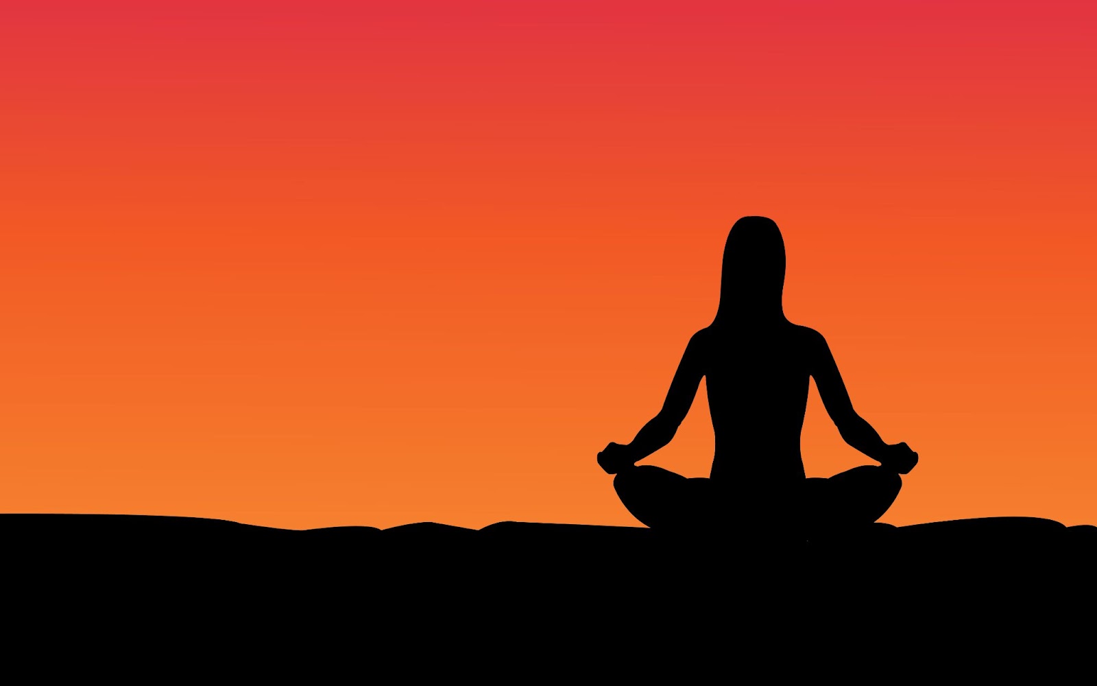 Women in a yoga pose. 