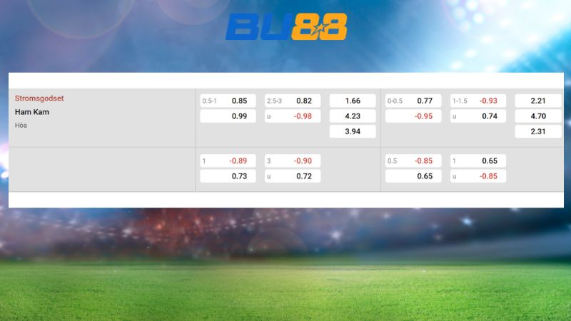 Bảng kèo Stromsgodset vs HamKam