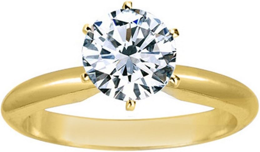 Premium round cut diamond solitaire engagement ring
