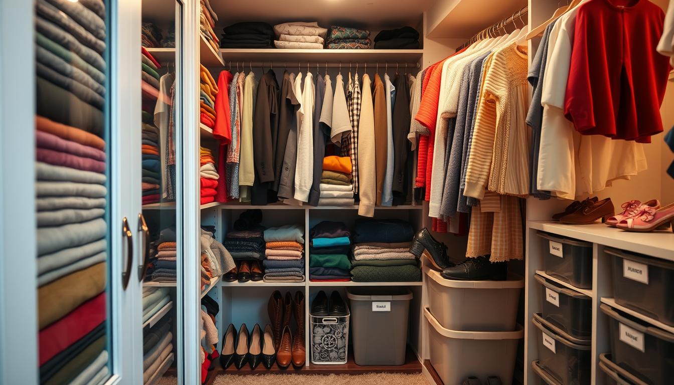 como organizar o guarda roupa