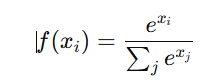 Mathematical expression for the Softmax function