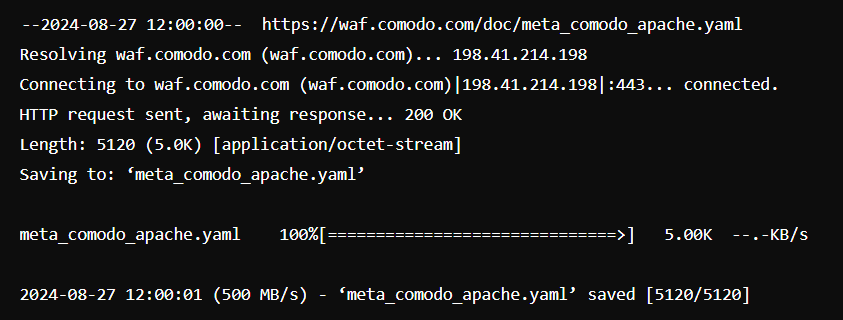 downloading comodo modesecurity rules