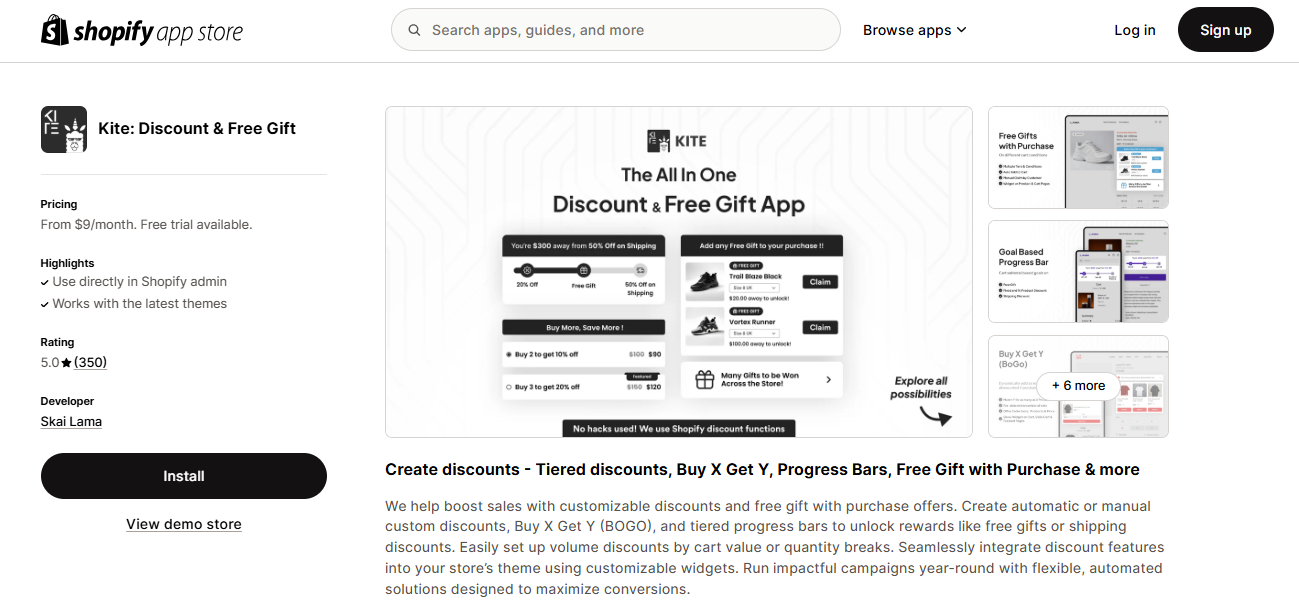 shopify free gifts apps